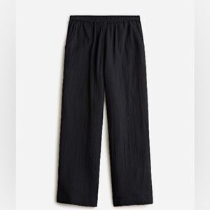 J. Crew Relaxed beach pant Airy Gauze Black Large